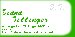 diana tillinger business card